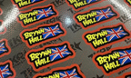PRO NAME WITH FLAG DECALS