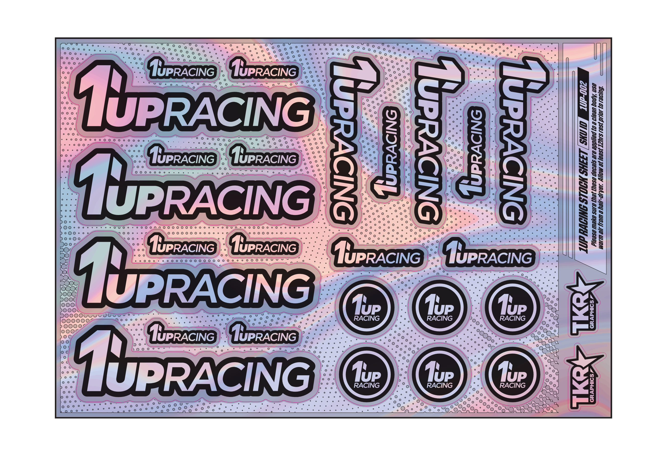 HOLOGRAPHIC 1UP RACING A5 STOCK SHEET