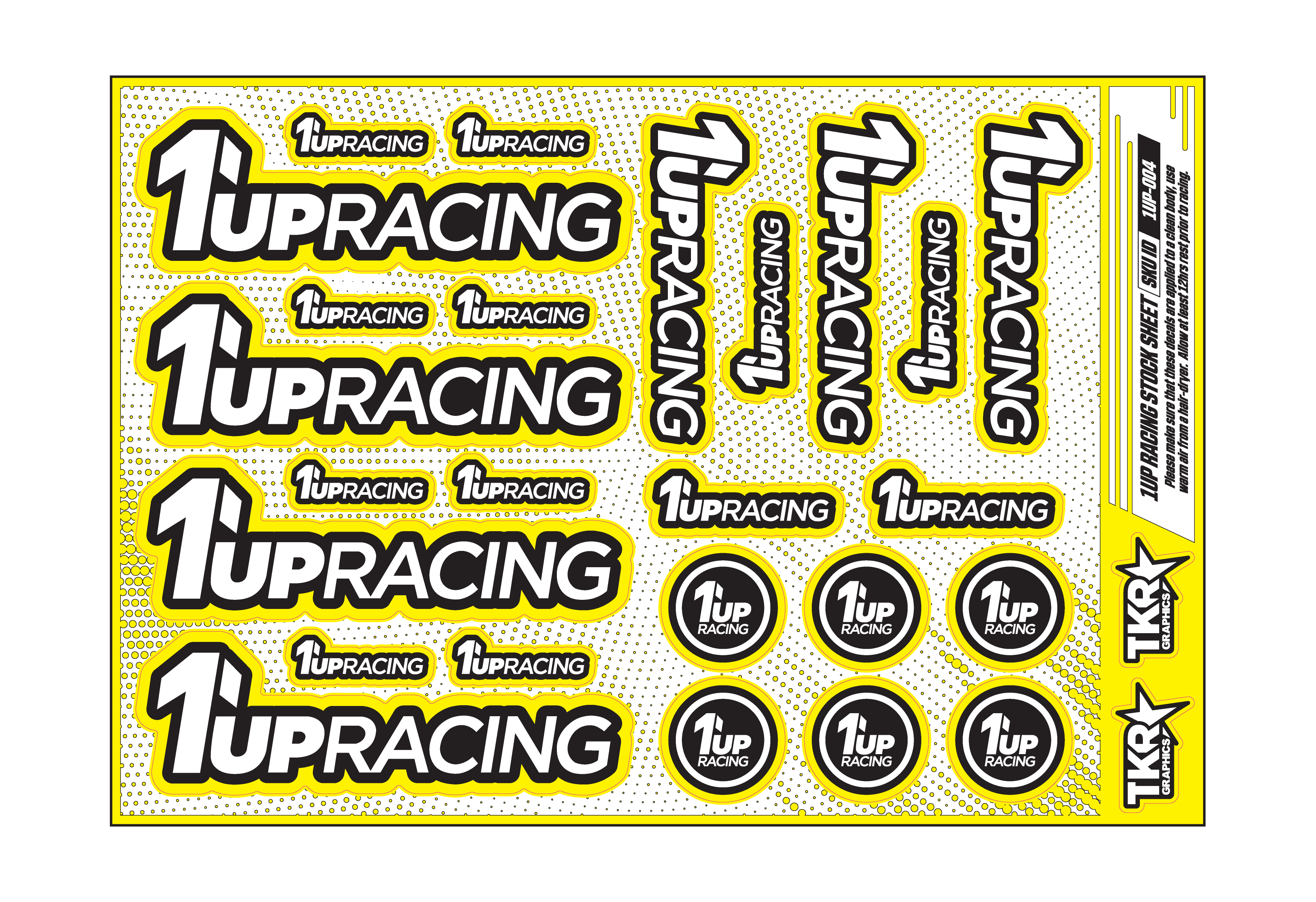 1UP RACING A5 STOCK SHEET