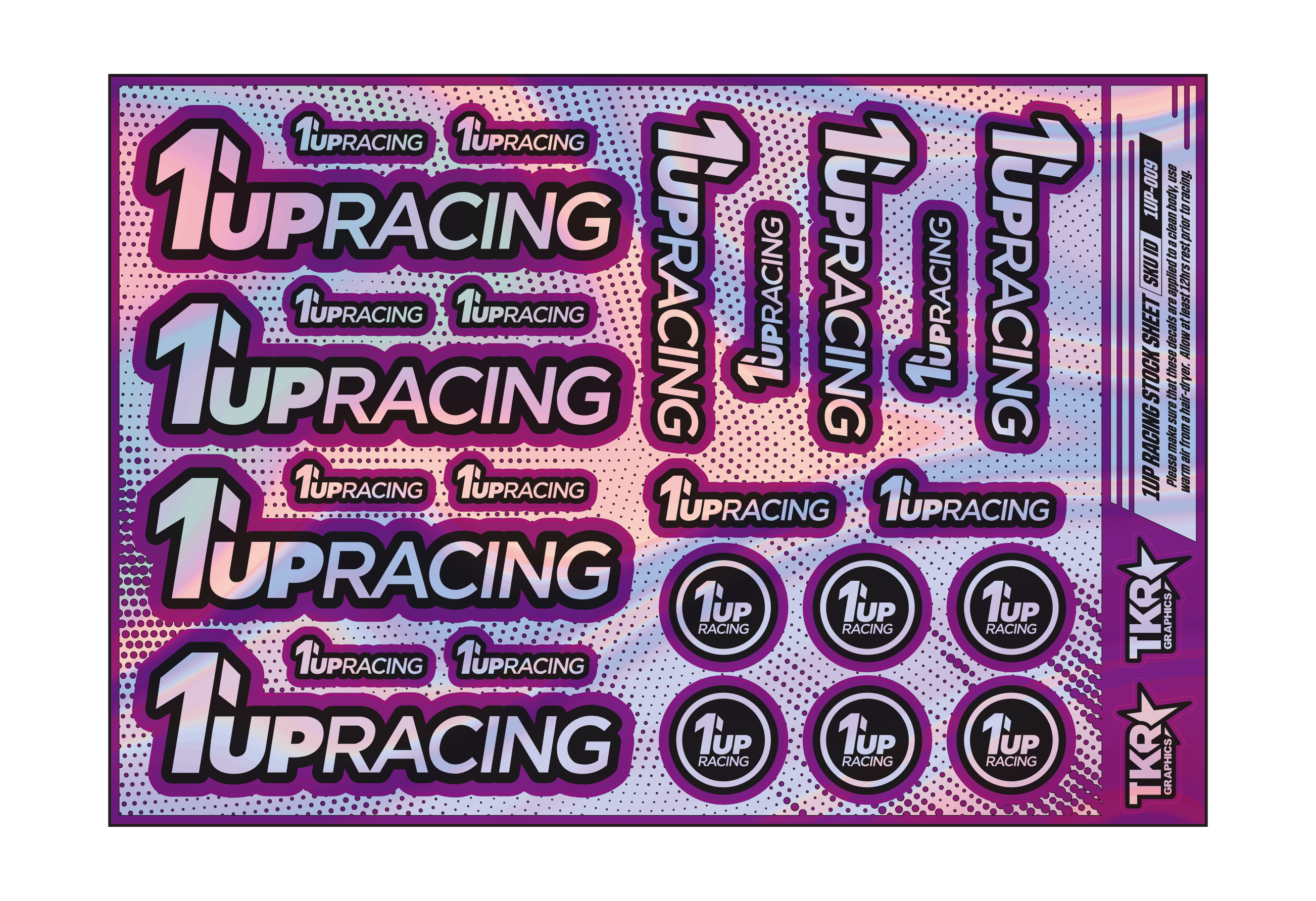HOLOGRAPHIC 1UP RACING A5 STOCK SHEET
