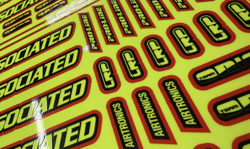 PRO FLUORESCENT SPONSOR DECALS