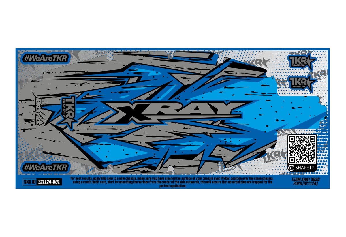 TEAM XRAY XB2C 2026 (321124) CHASSIS PROTECTOR SKIN
