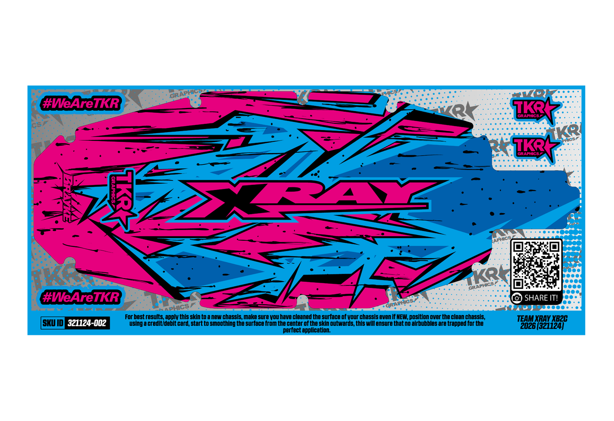 TEAM XRAY XB2C 2026 (321124) CHASSIS PROTECTOR SKIN