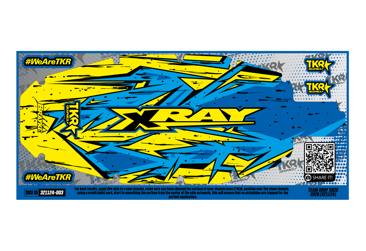 TEAM XRAY XB2C 2026 (321124) CHASSIS PROTECTOR SKIN