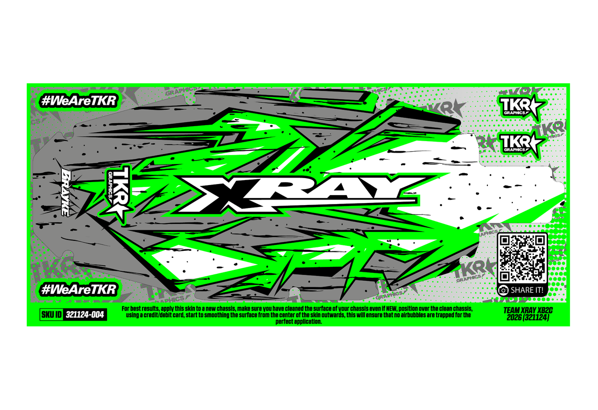 TEAM XRAY XB2C 2026 (321124) CHASSIS PROTECTOR SKIN