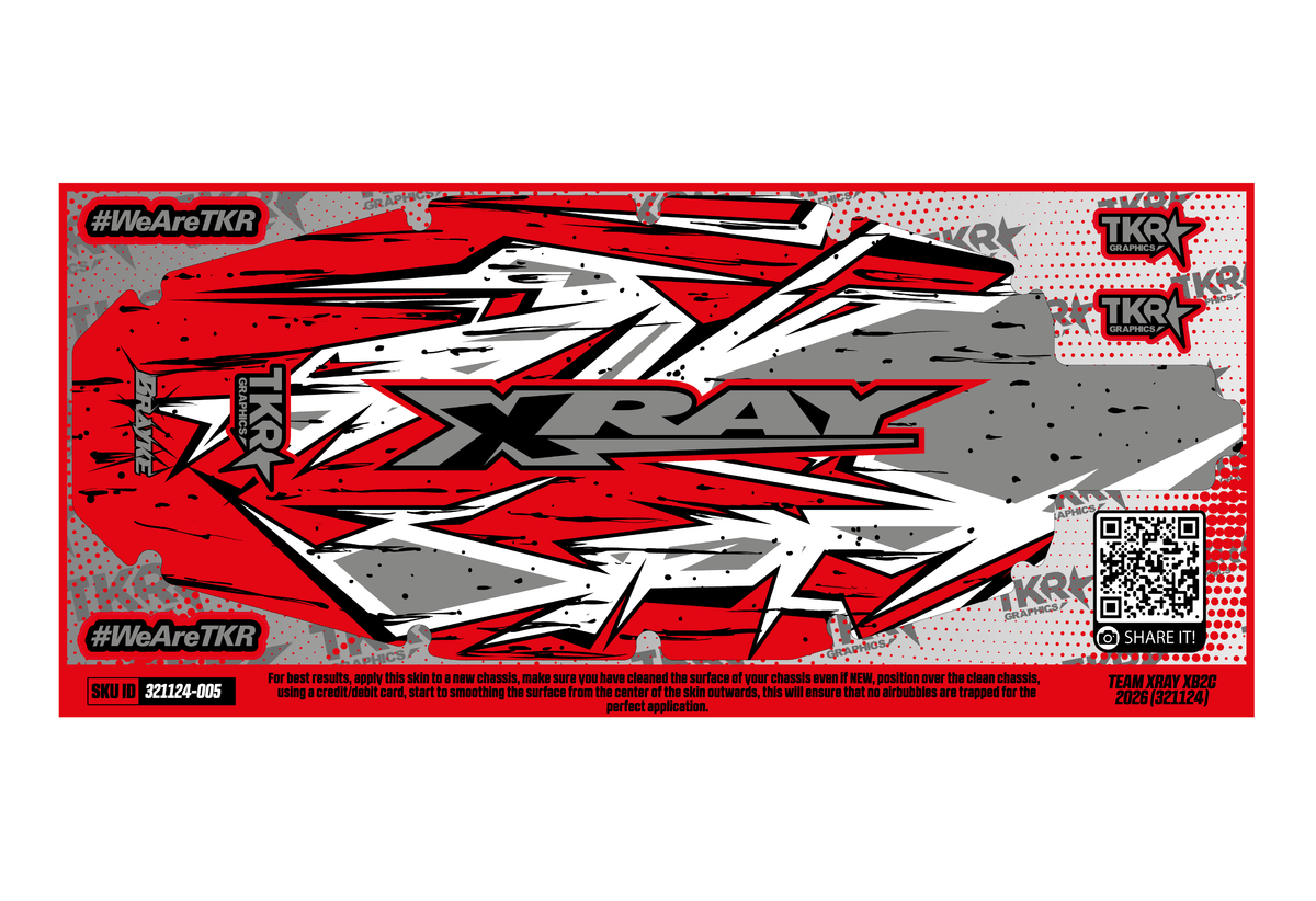 TEAM XRAY XB2C 2026 (321124) CHASSIS PROTECTOR SKIN