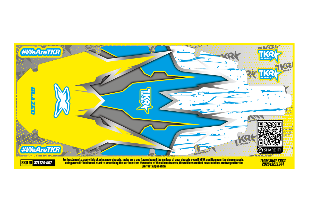TEAM XRAY XB2C 2026 (321124) CHASSIS PROTECTOR SKIN