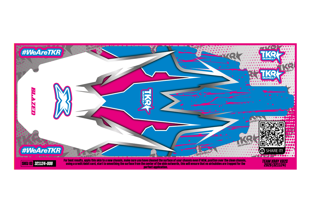 TEAM XRAY XB2C 2026 (321124) CHASSIS PROTECTOR SKIN