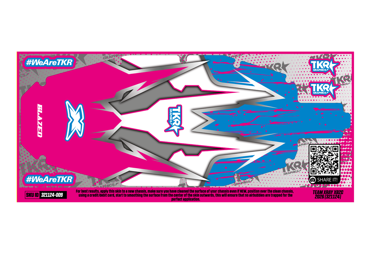 TEAM XRAY XB2C 2026 (321124) CHASSIS PROTECTOR SKIN