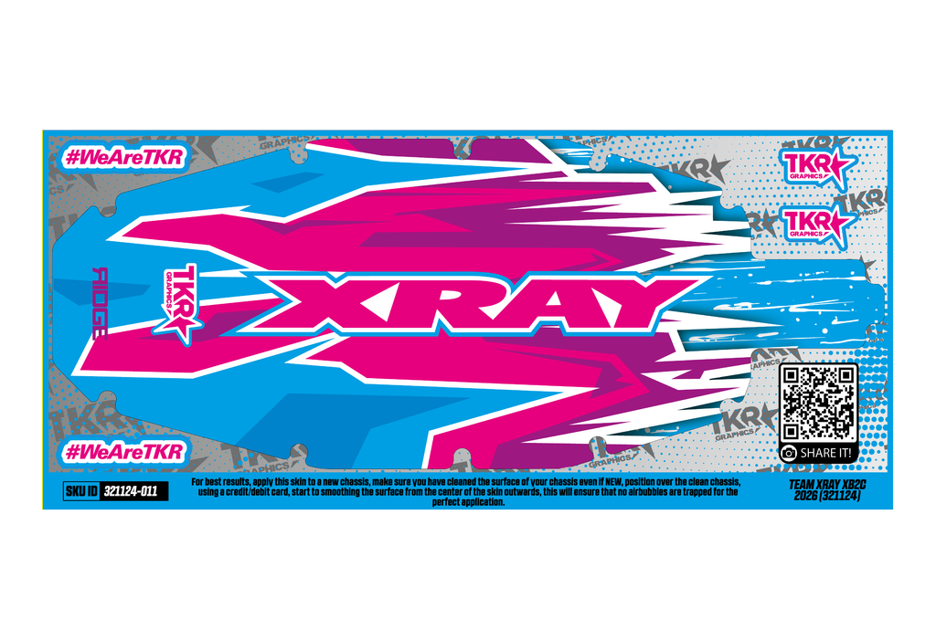 TEAM XRAY XB2C 2026 (321124) CHASSIS PROTECTOR SKIN