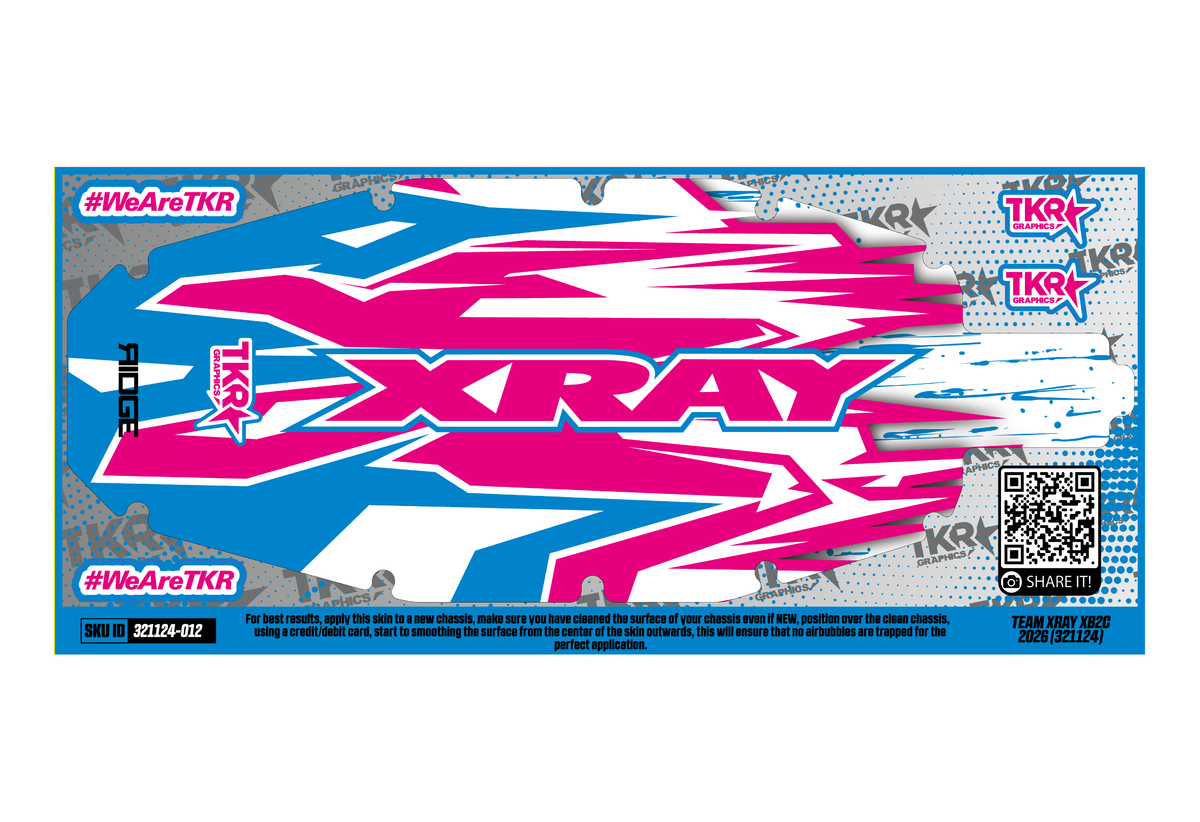 TEAM XRAY XB2C 2026 (321124) CHASSIS PROTECTOR SKIN