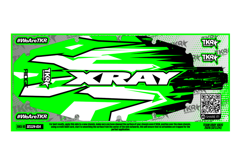 TEAM XRAY XB2C 2026 (321124) CHASSIS PROTECTOR SKIN