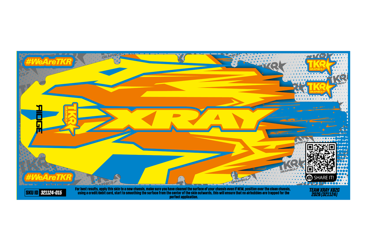 TEAM XRAY XB2C 2026 (321124) CHASSIS PROTECTOR SKIN