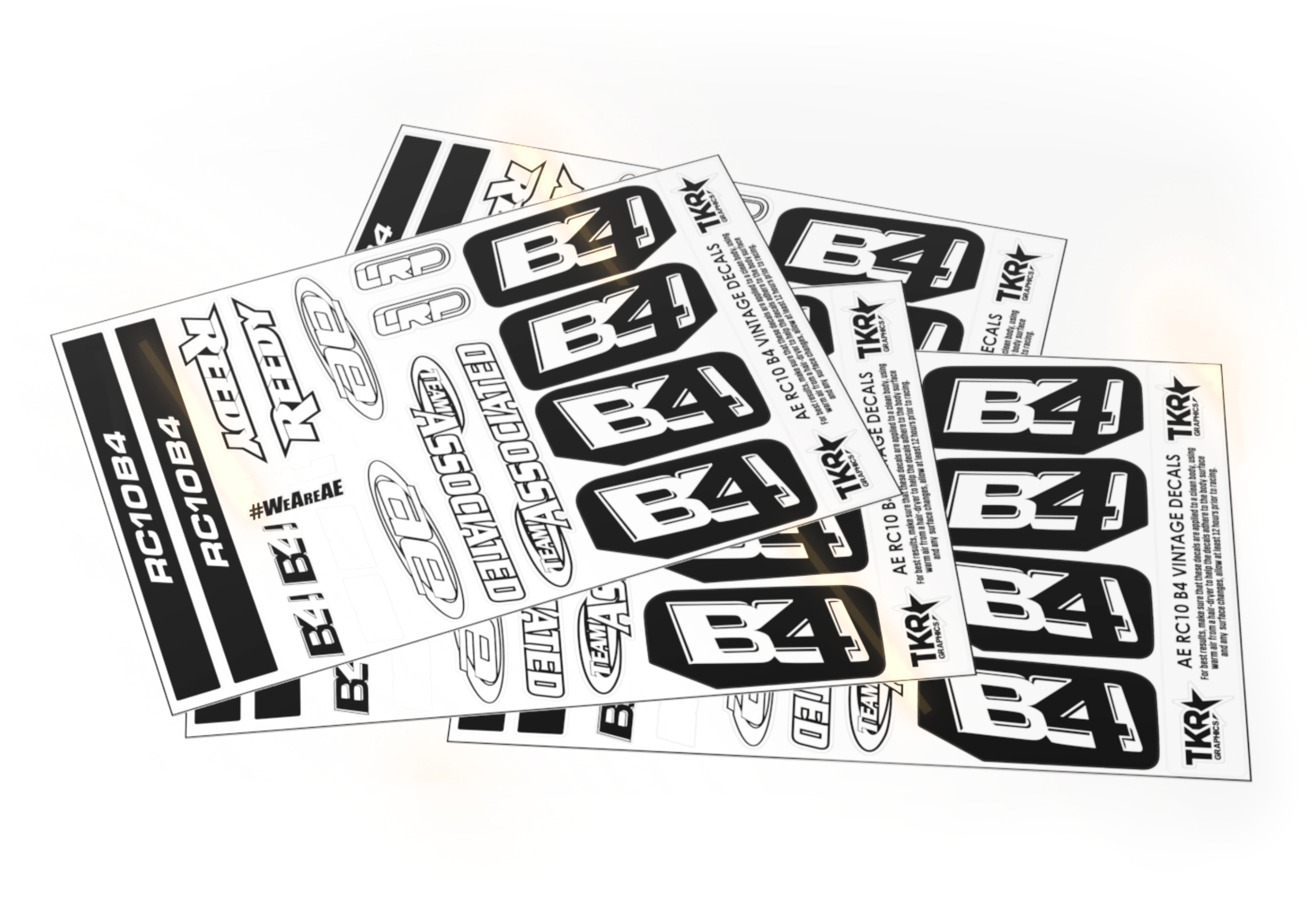 STOCK AE RC10 B4 VINTAGE A5 SHEET ON CLEAR VINYL