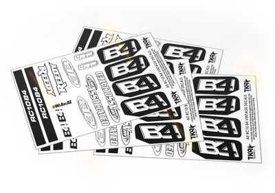 STOCK AE RC10 B4 VINTAGE A5 SHEET ON CLEAR VINYL