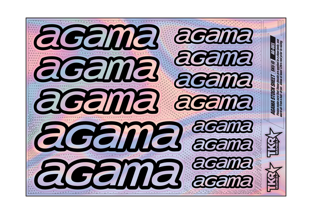 HOLOGRAPHIC AGAMA A5 STOCK SHEET