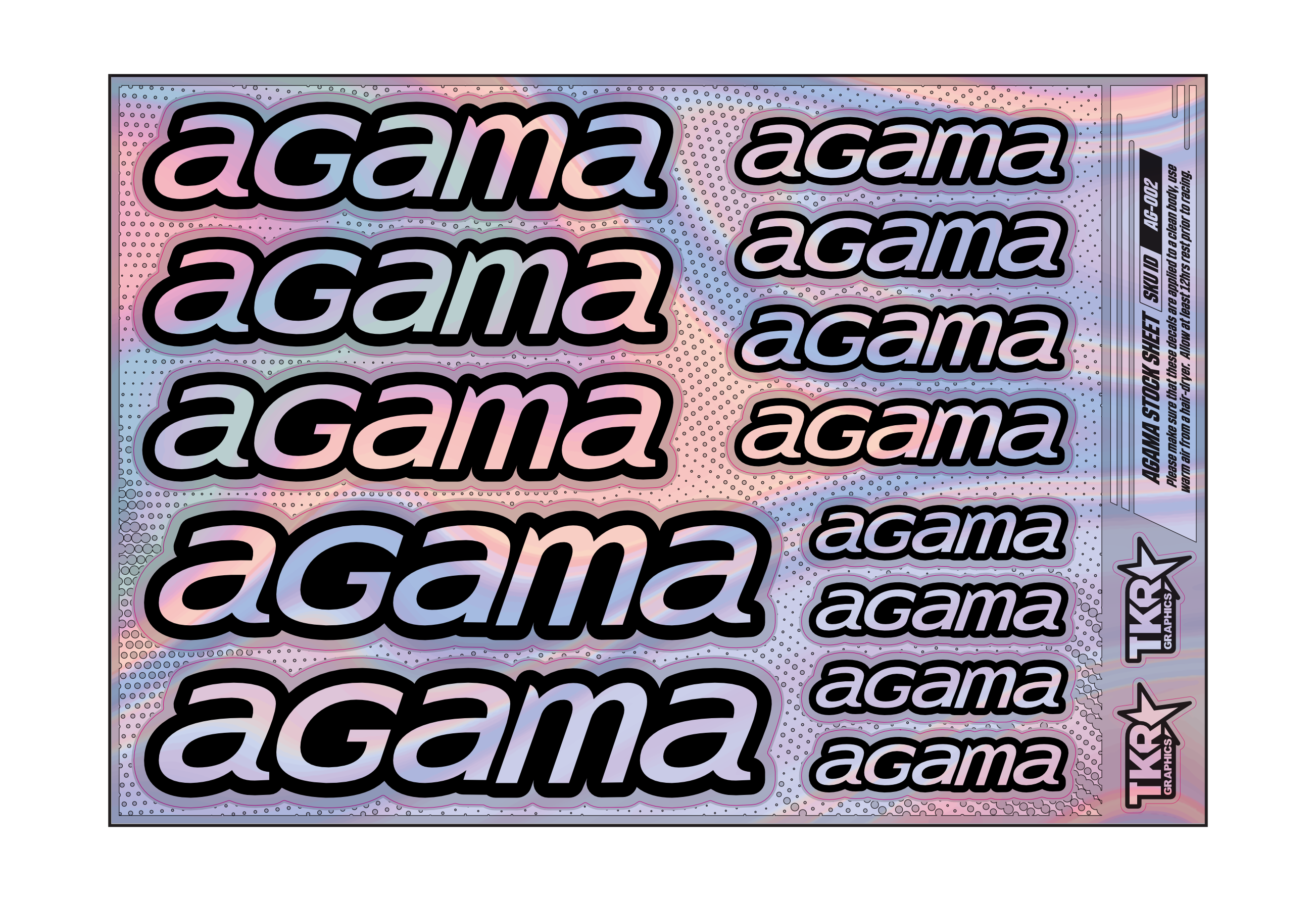 HOLOGRAPHIC AGAMA A5 STOCK SHEET