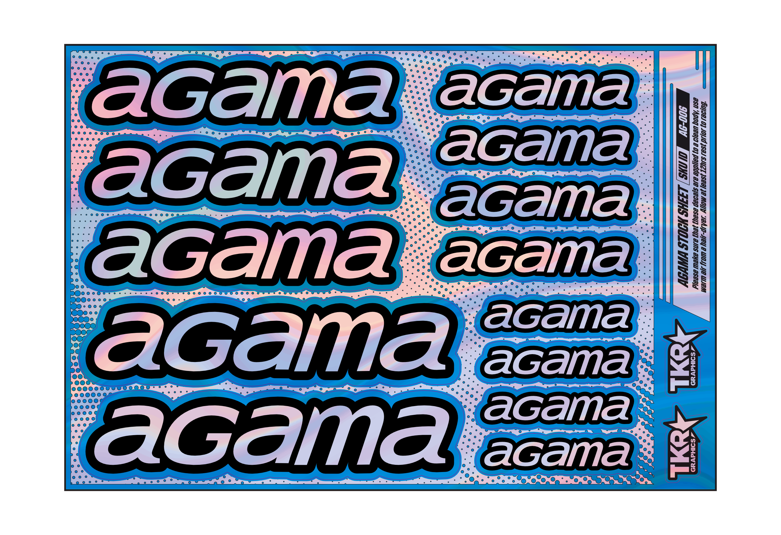 HOLOGRAPHIC AGAMA A5 STOCK SHEET