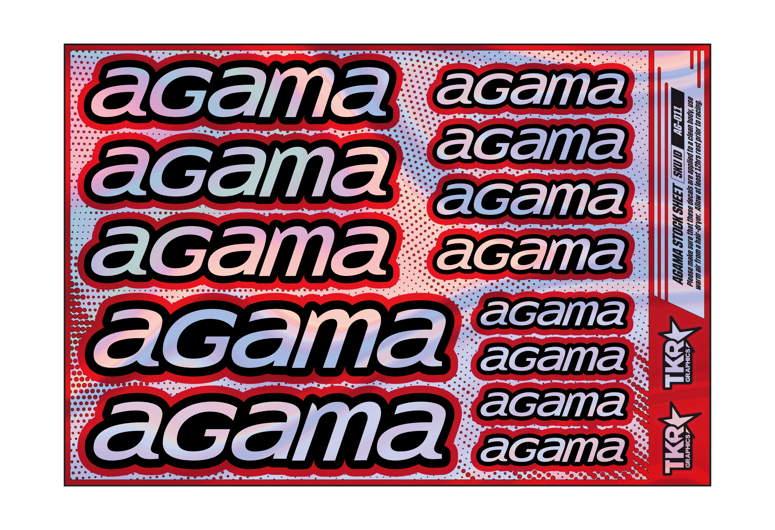 HOLOGRAPHIC AGAMA A5 STOCK SHEET