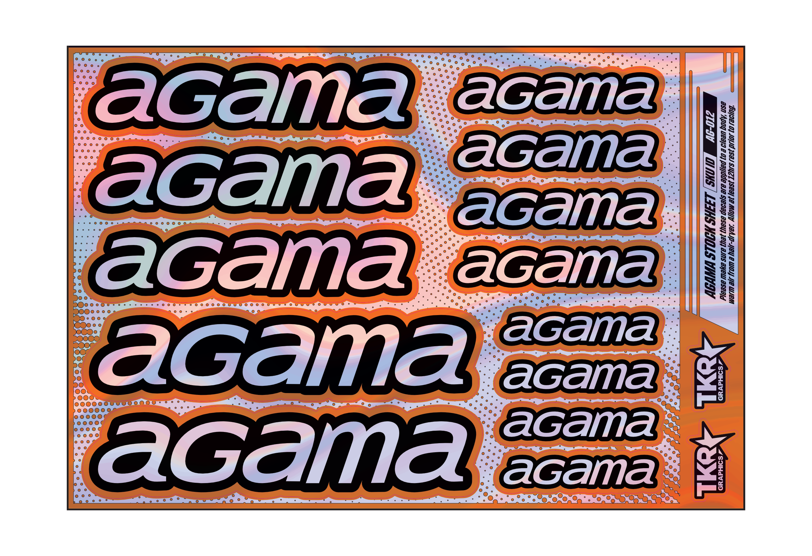 HOLOGRAPHIC AGAMA A5 STOCK SHEET