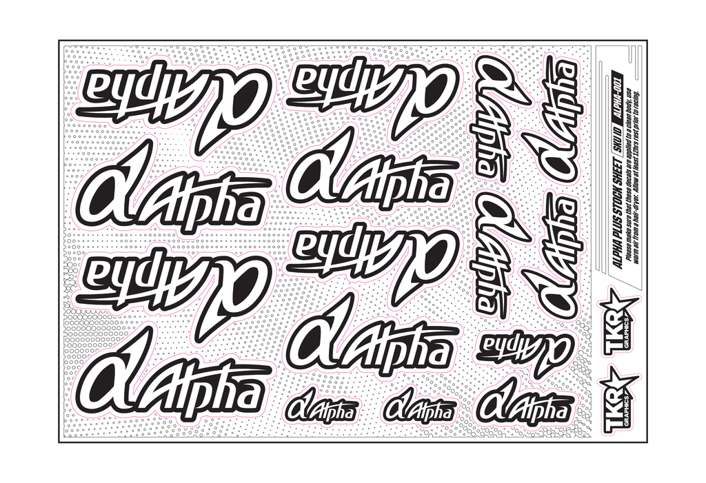 ALPHA PLUS ENGINES A5 STOCK SHEET