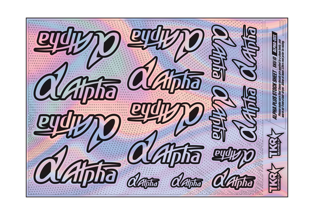 HOLOGRAPHIC ALPHA PLUS ENGINES A5 STOCK SHEET
