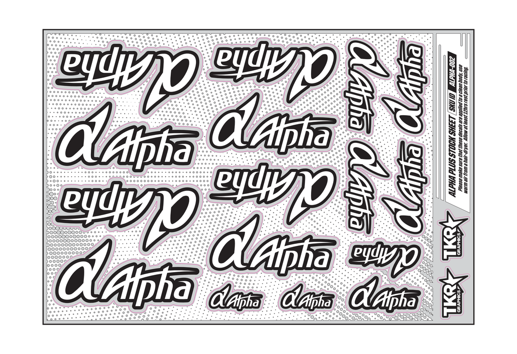 ALPHA PLUS ENGINES A5 STOCK SHEET