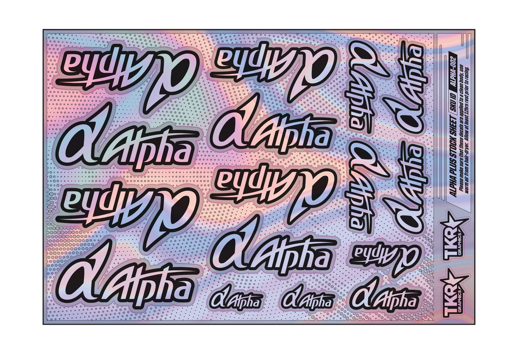 HOLOGRAPHIC ALPHA PLUS ENGINES A5 STOCK SHEET