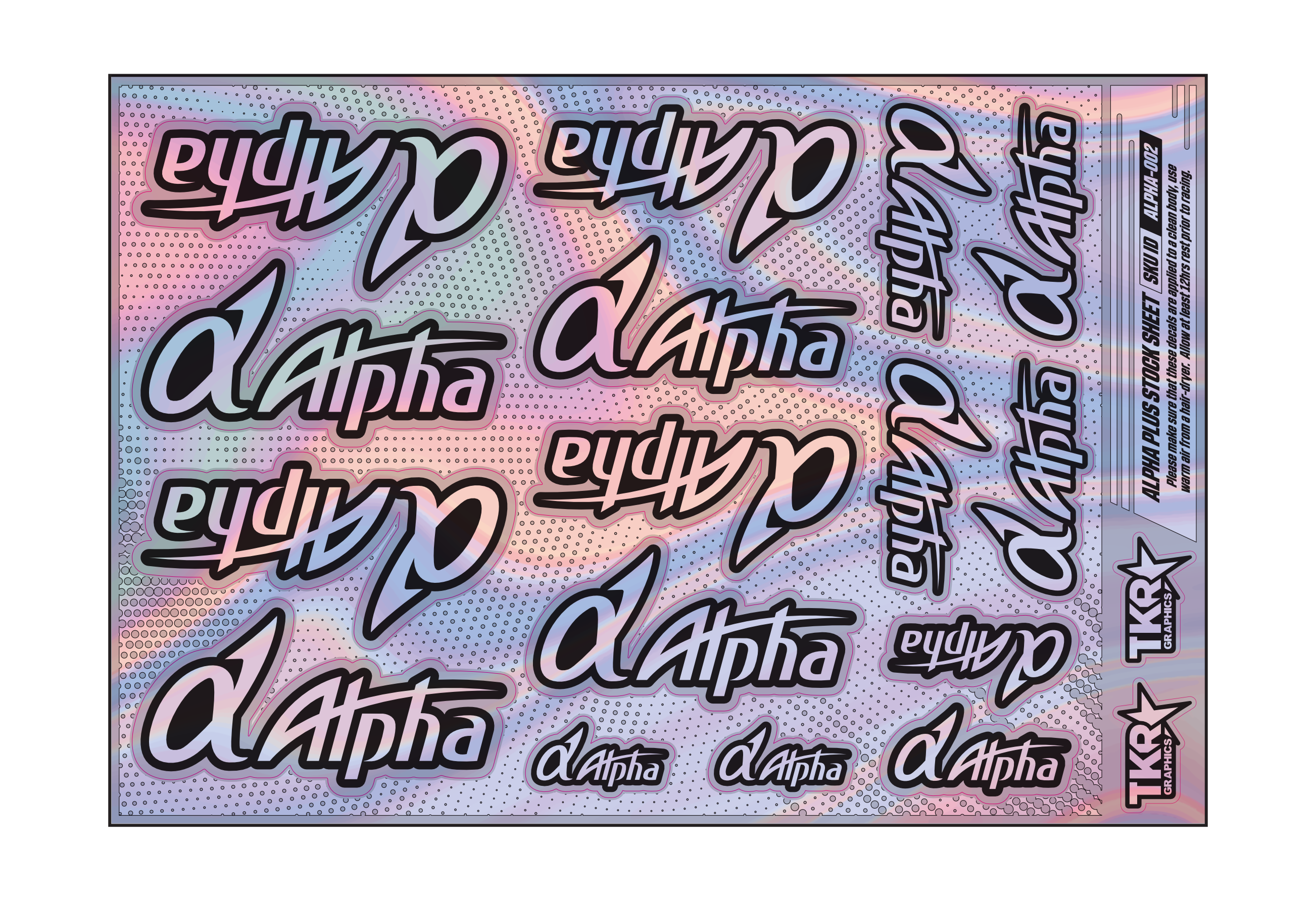 HOLOGRAPHIC ALPHA PLUS ENGINES A5 STOCK SHEET