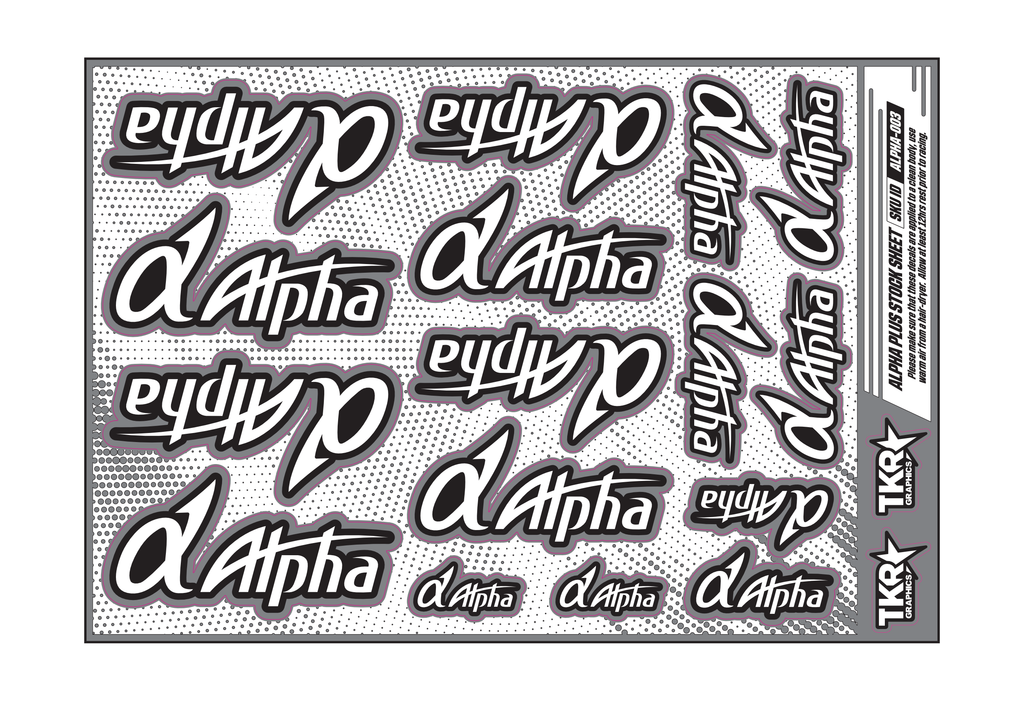 ALPHA PLUS ENGINES A5 STOCK SHEET