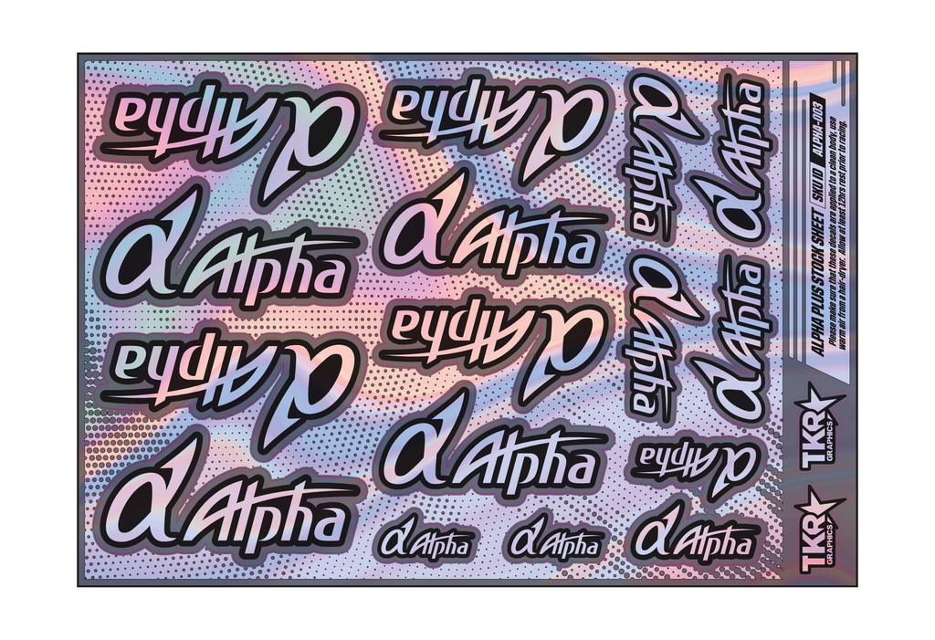 HOLOGRAPHIC ALPHA PLUS ENGINES A5 STOCK SHEET
