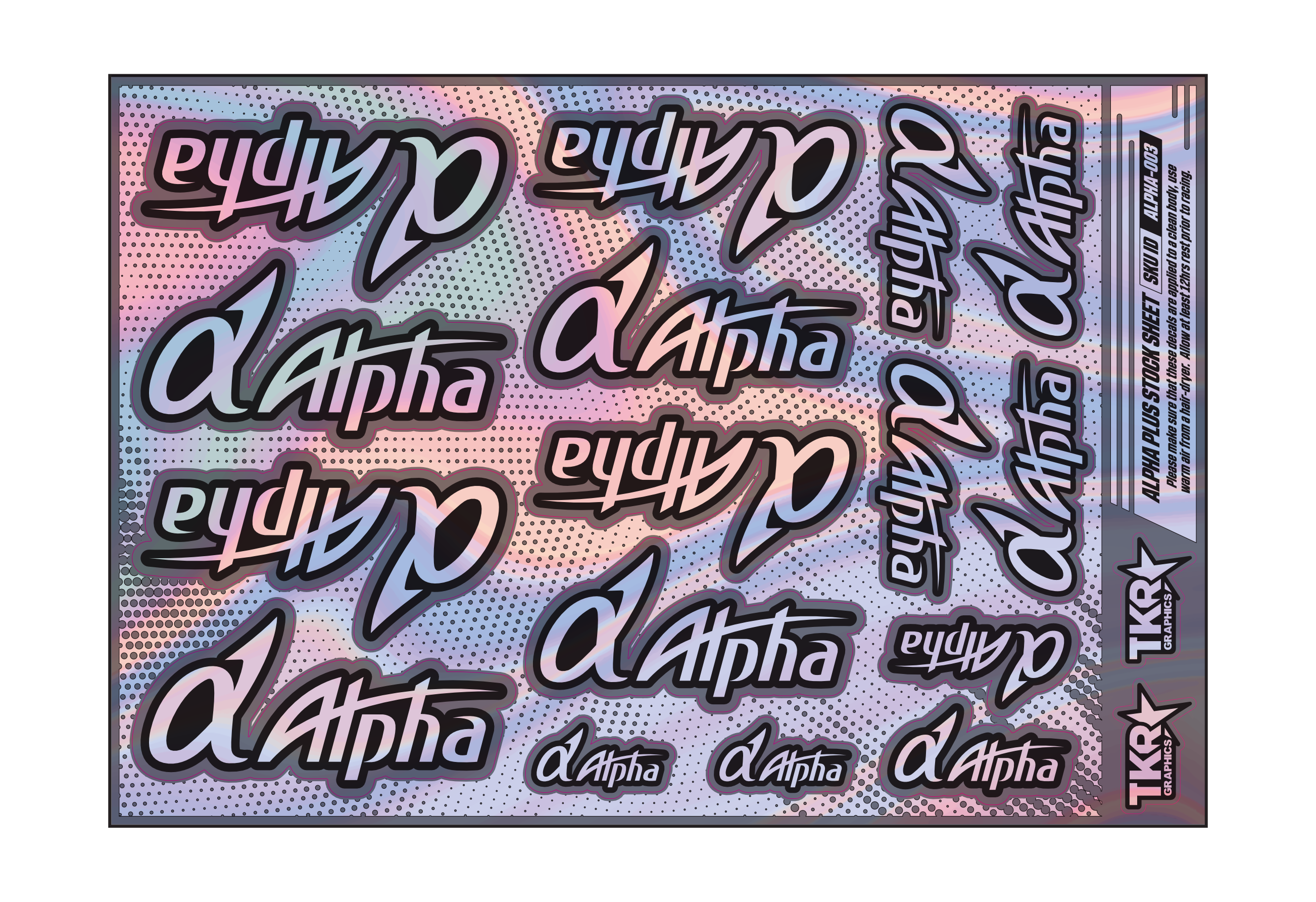 HOLOGRAPHIC ALPHA PLUS ENGINES A5 STOCK SHEET