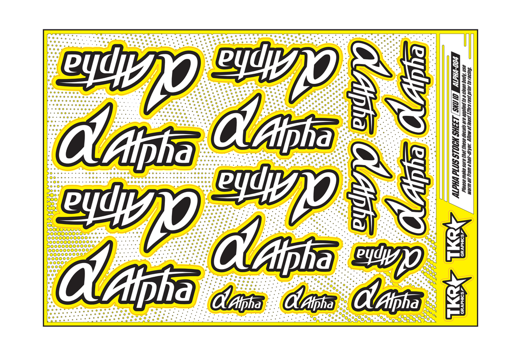 ALPHA PLUS ENGINES A5 STOCK SHEET