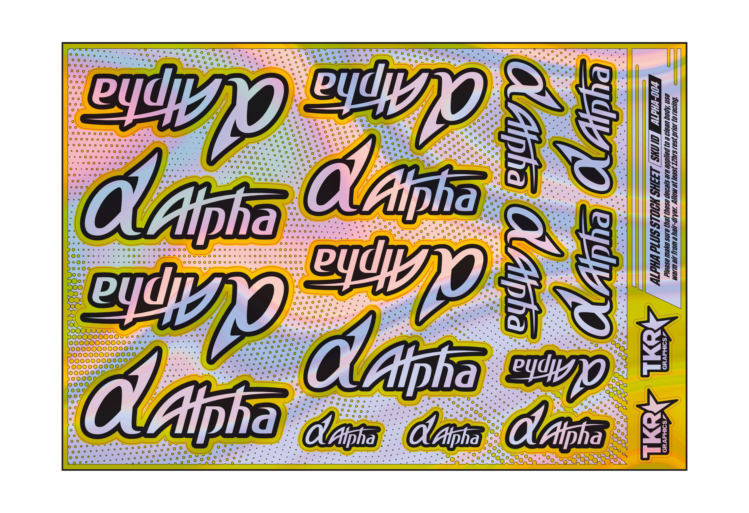 HOLOGRAPHIC ALPHA PLUS ENGINES A5 STOCK SHEET