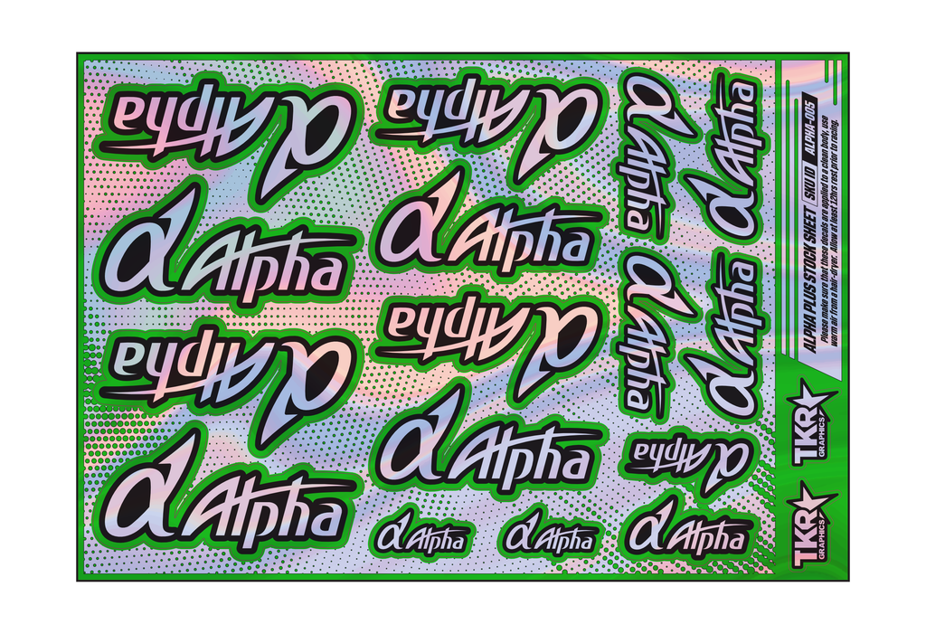 HOLOGRAPHIC ALPHA PLUS ENGINES A5 STOCK SHEET
