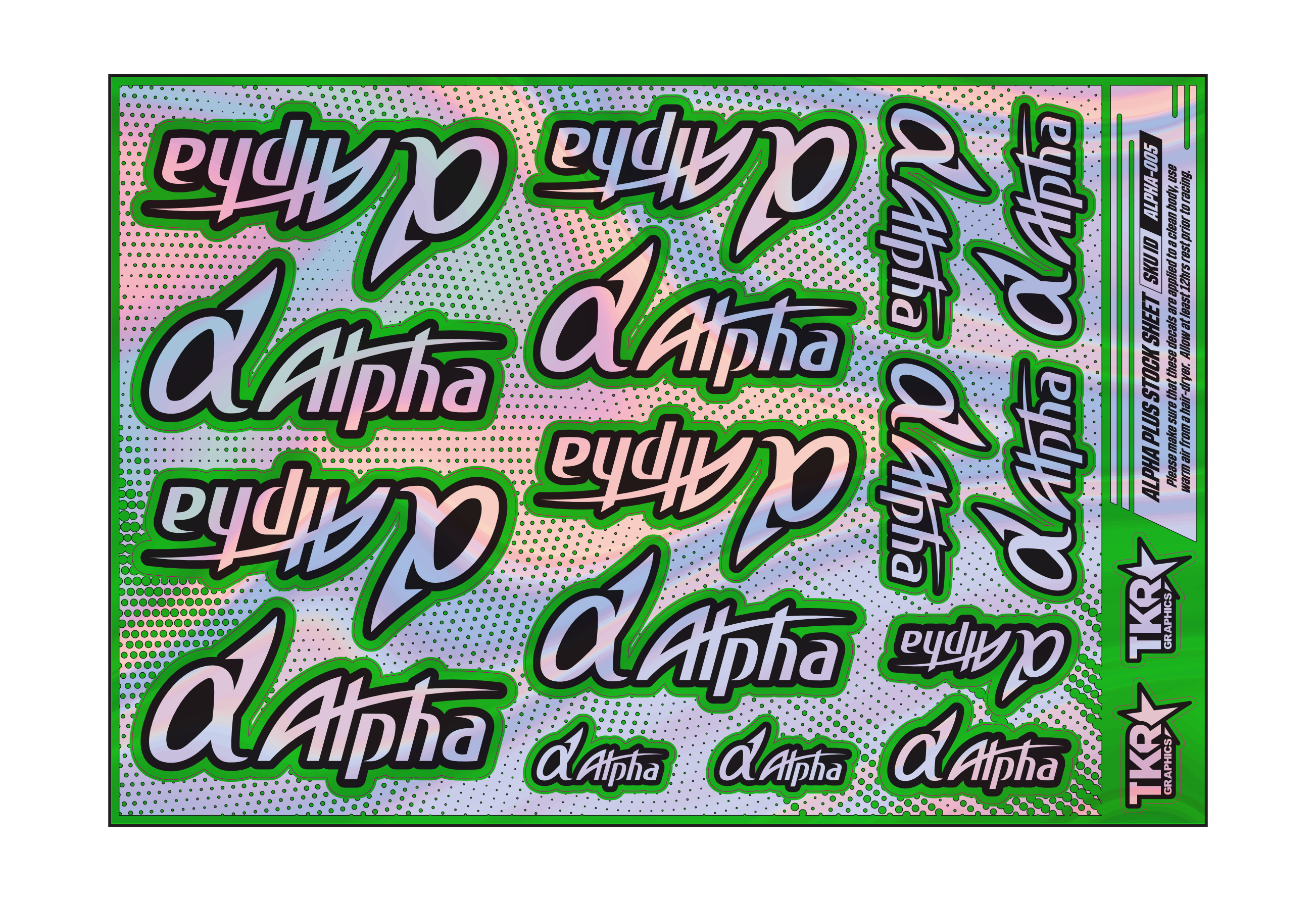 HOLOGRAPHIC ALPHA PLUS ENGINES A5 STOCK SHEET
