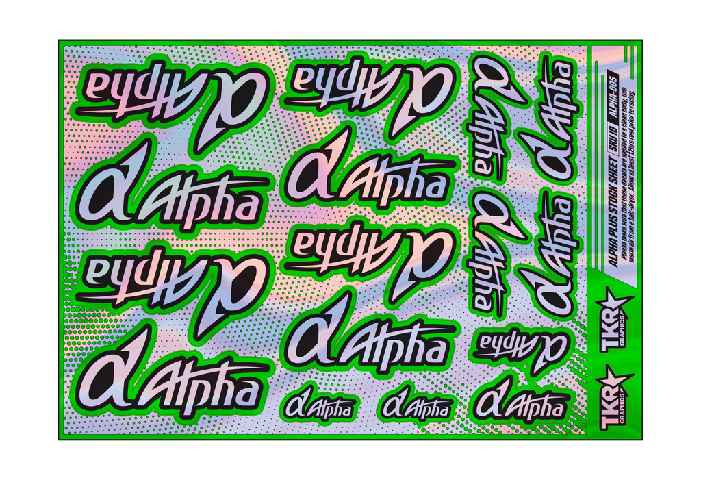 HOLOGRAPHIC ALPHA PLUS ENGINES A5 STOCK SHEET