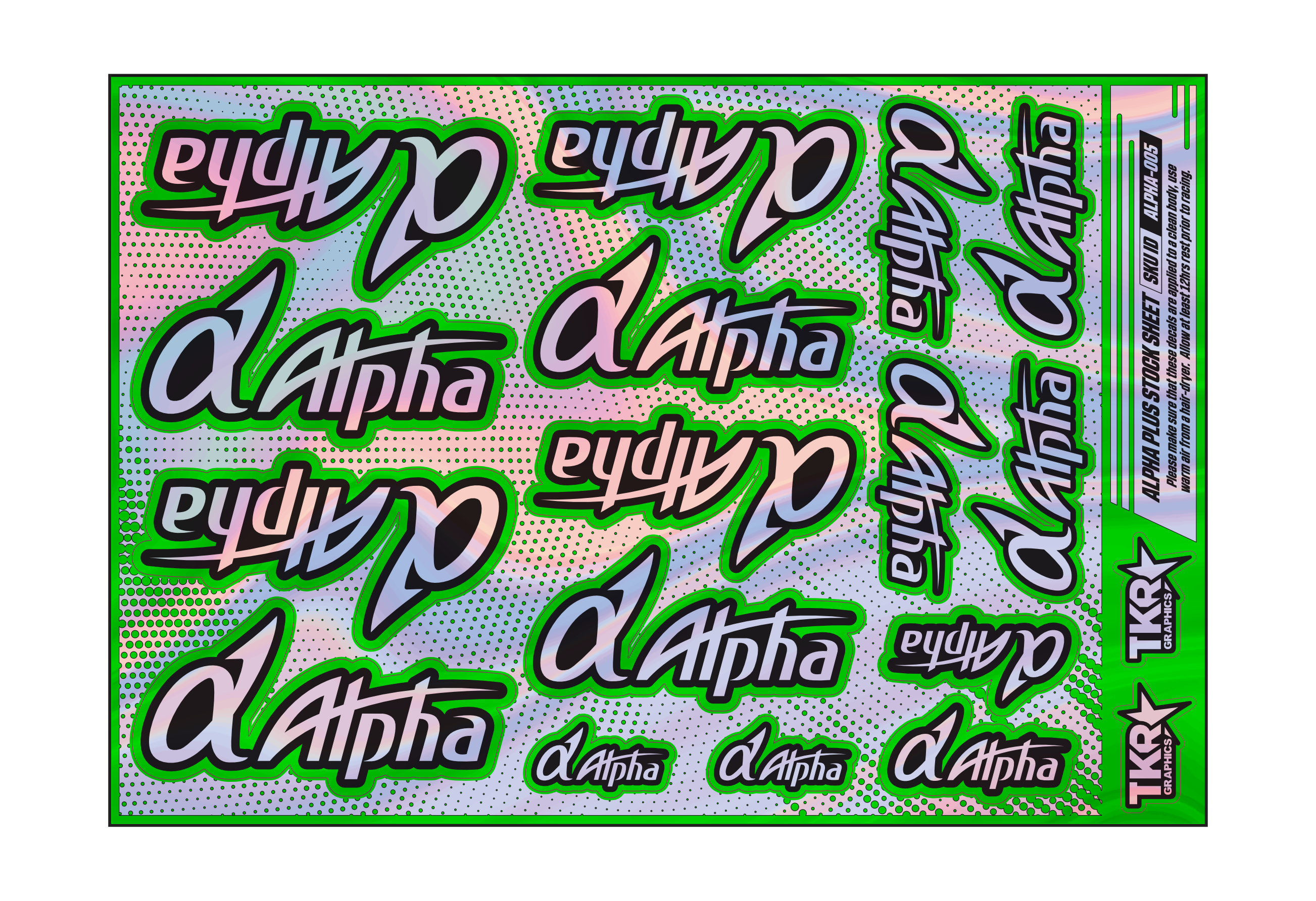 HOLOGRAPHIC ALPHA PLUS ENGINES A5 STOCK SHEET
