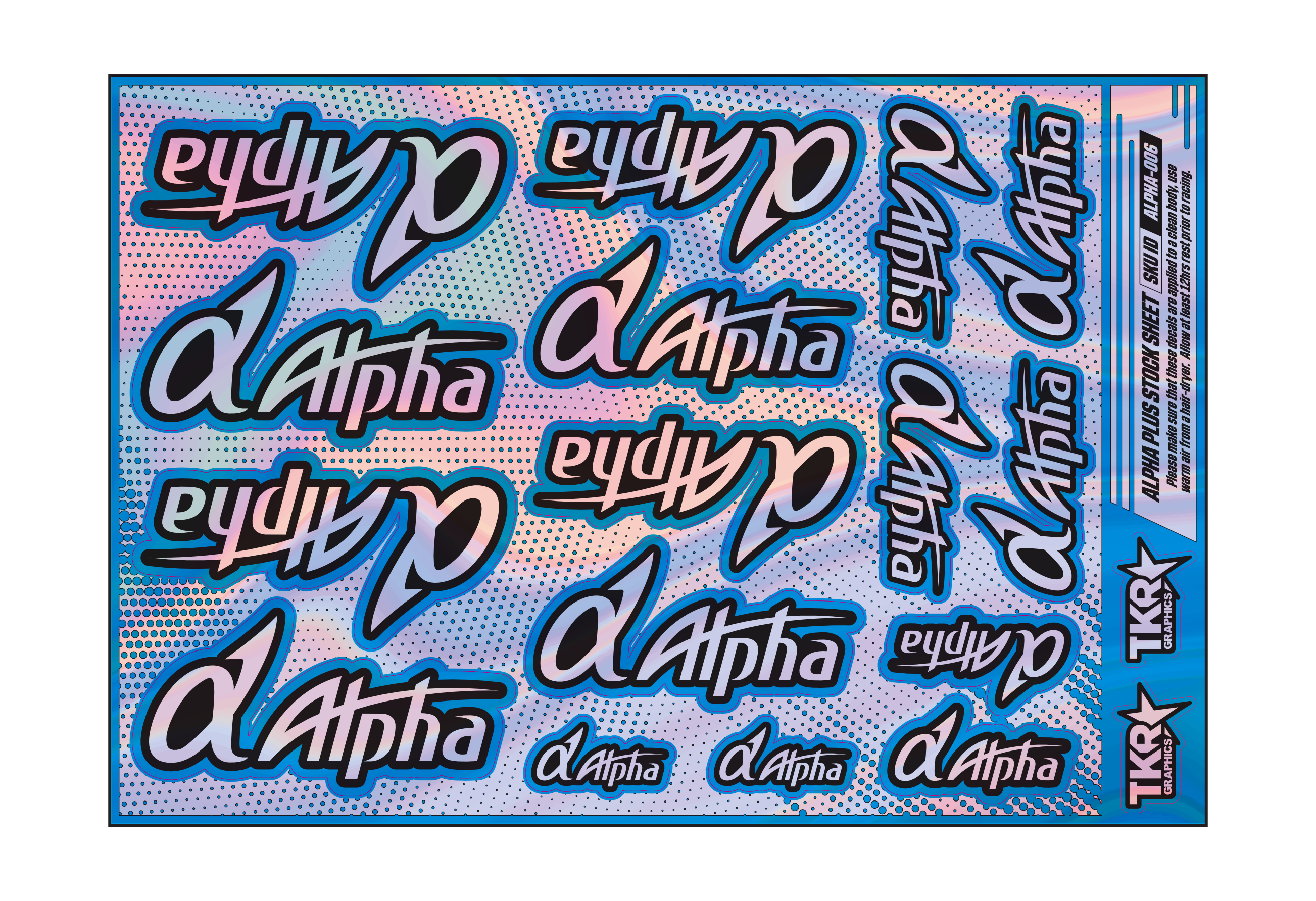 HOLOGRAPHIC ALPHA PLUS ENGINES A5 STOCK SHEET