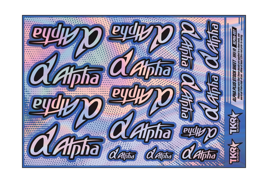 HOLOGRAPHIC ALPHA PLUS ENGINES A5 STOCK SHEET