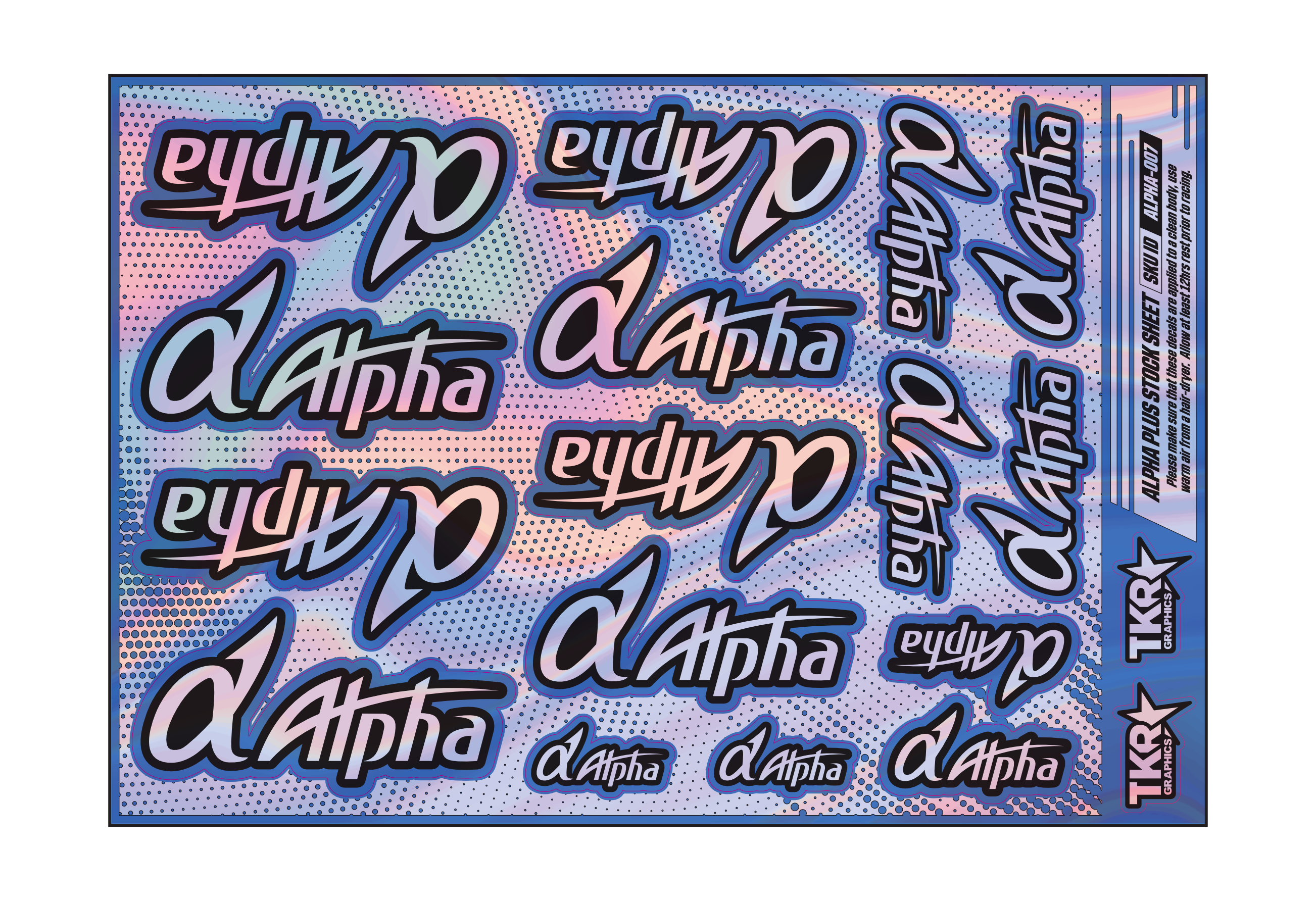 HOLOGRAPHIC ALPHA PLUS ENGINES A5 STOCK SHEET
