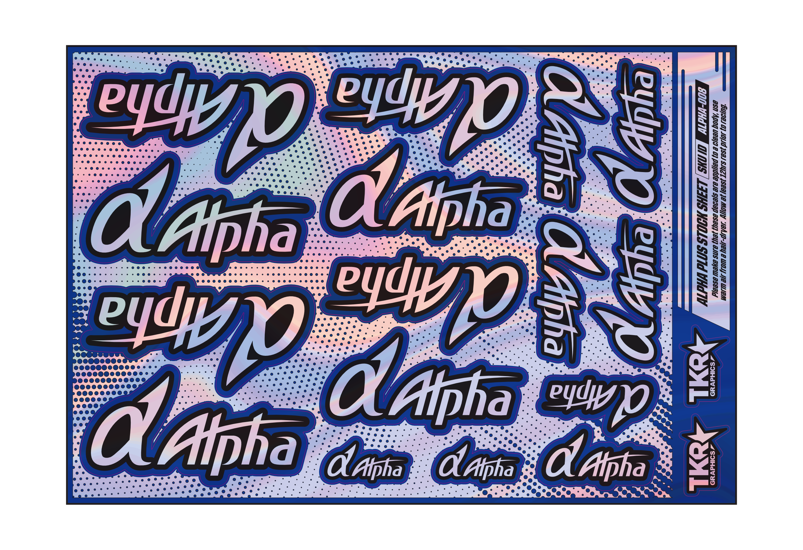 HOLOGRAPHIC ALPHA PLUS ENGINES A5 STOCK SHEET