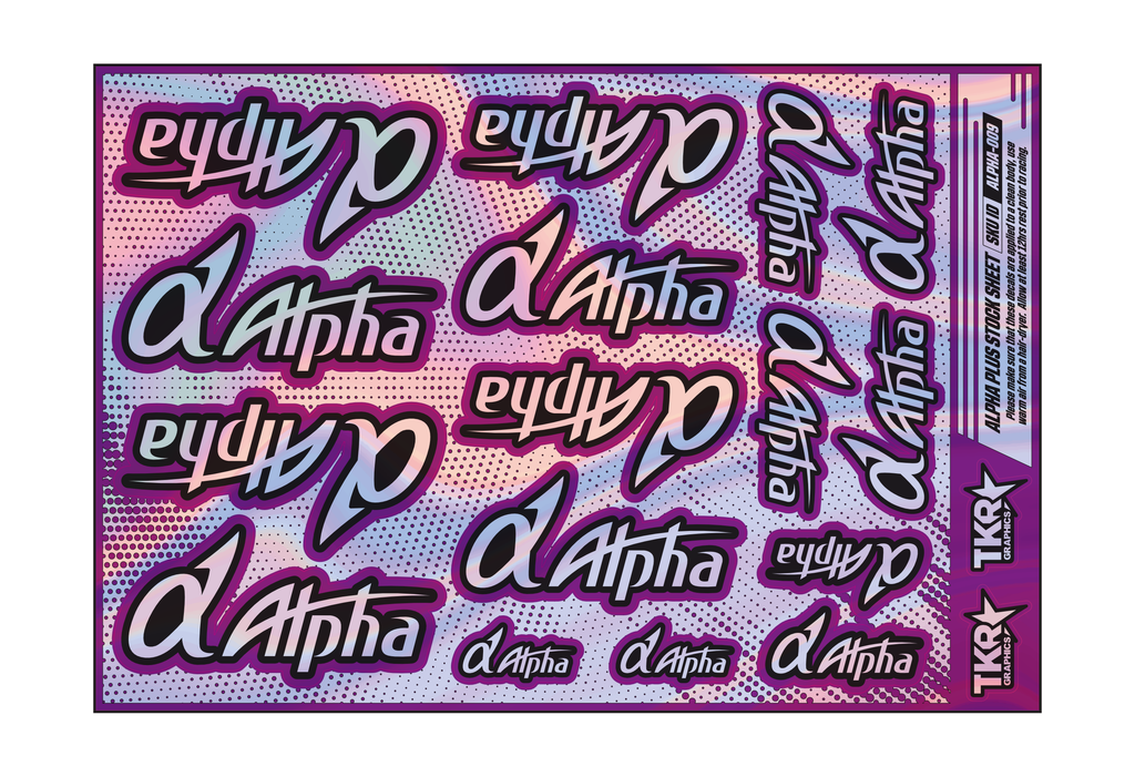 HOLOGRAPHIC ALPHA PLUS ENGINES A5 STOCK SHEET