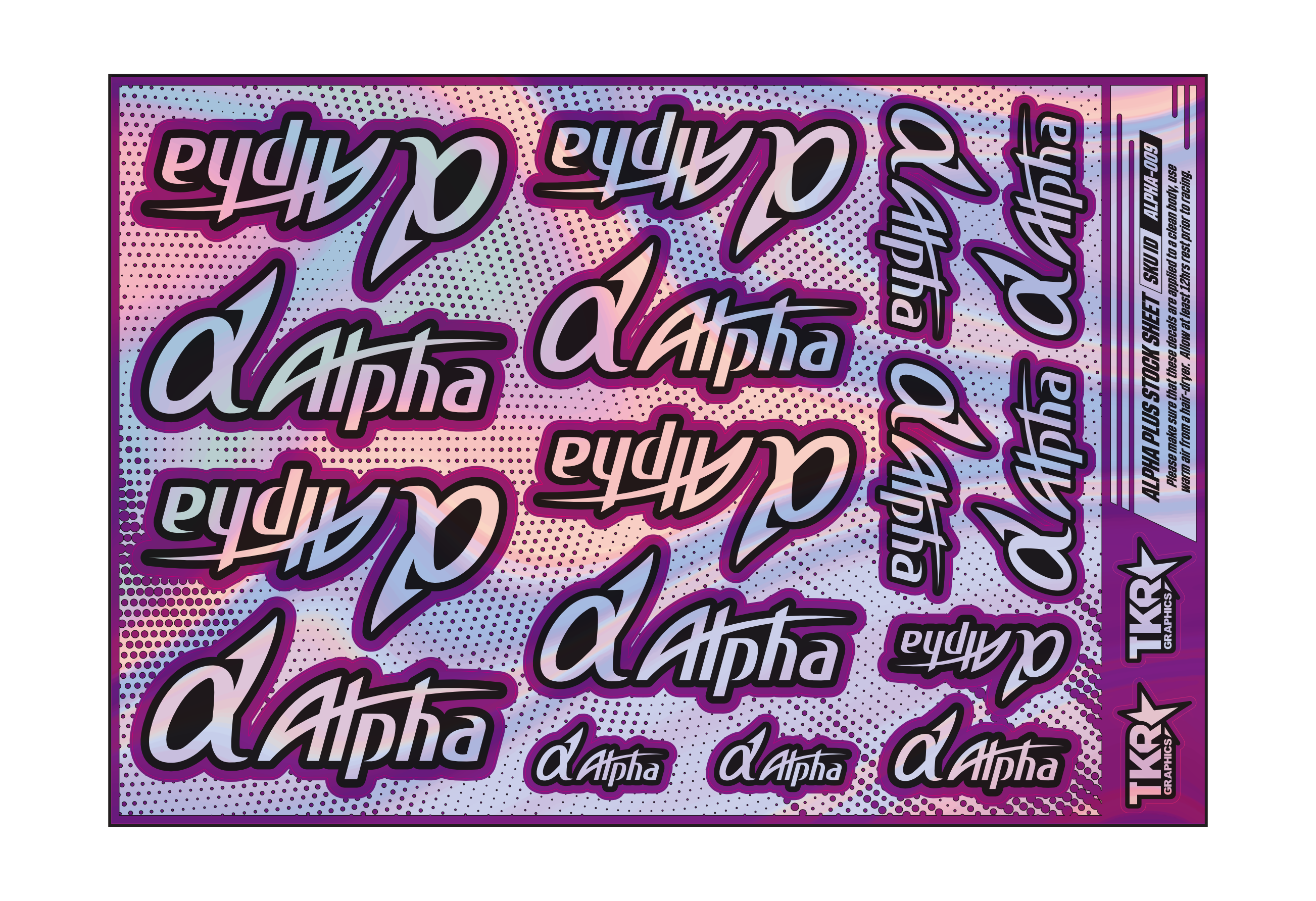 HOLOGRAPHIC ALPHA PLUS ENGINES A5 STOCK SHEET
