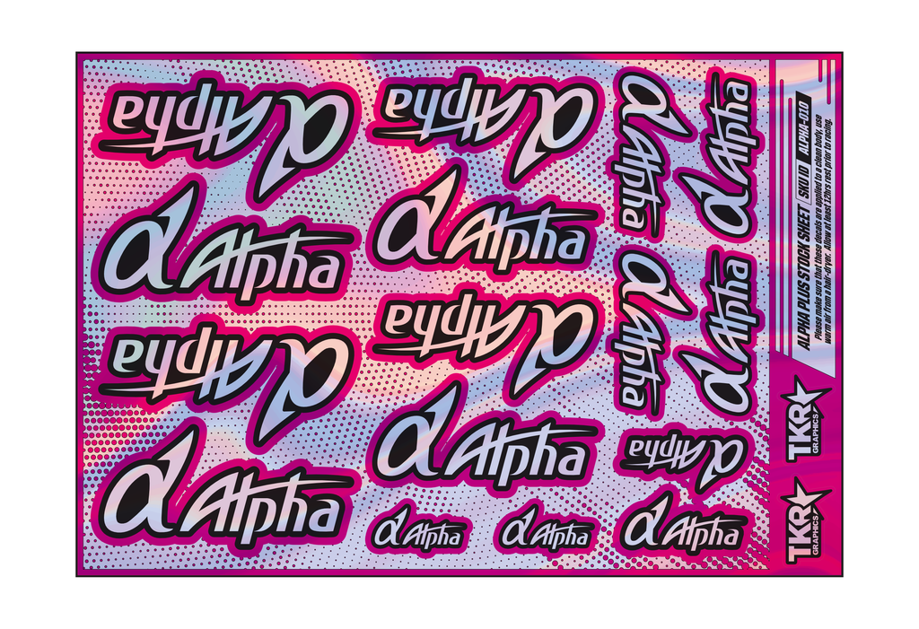 HOLOGRAPHIC ALPHA PLUS ENGINES A5 STOCK SHEET