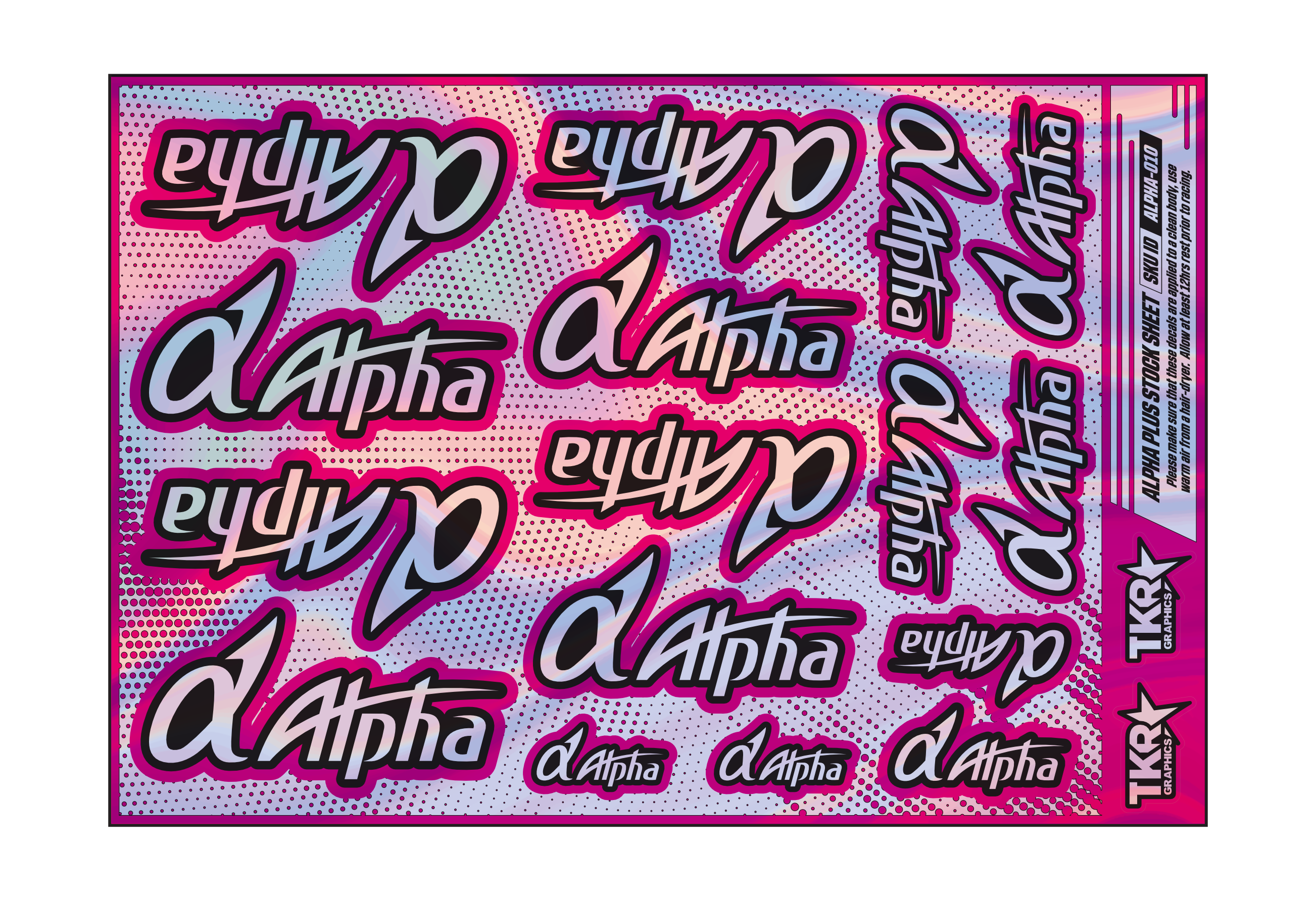 HOLOGRAPHIC ALPHA PLUS ENGINES A5 STOCK SHEET