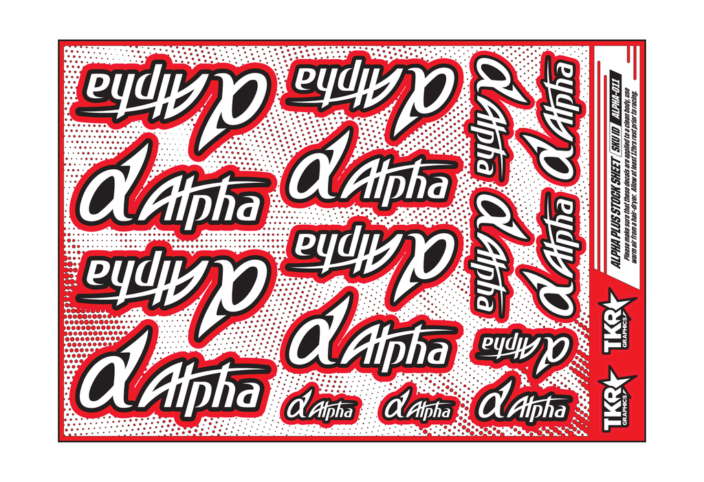 ALPHA PLUS ENGINES A5 STOCK SHEET