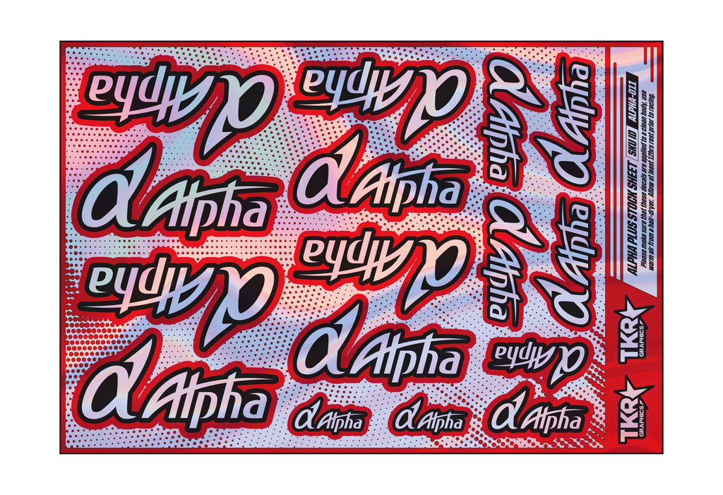 HOLOGRAPHIC ALPHA PLUS ENGINES A5 STOCK SHEET