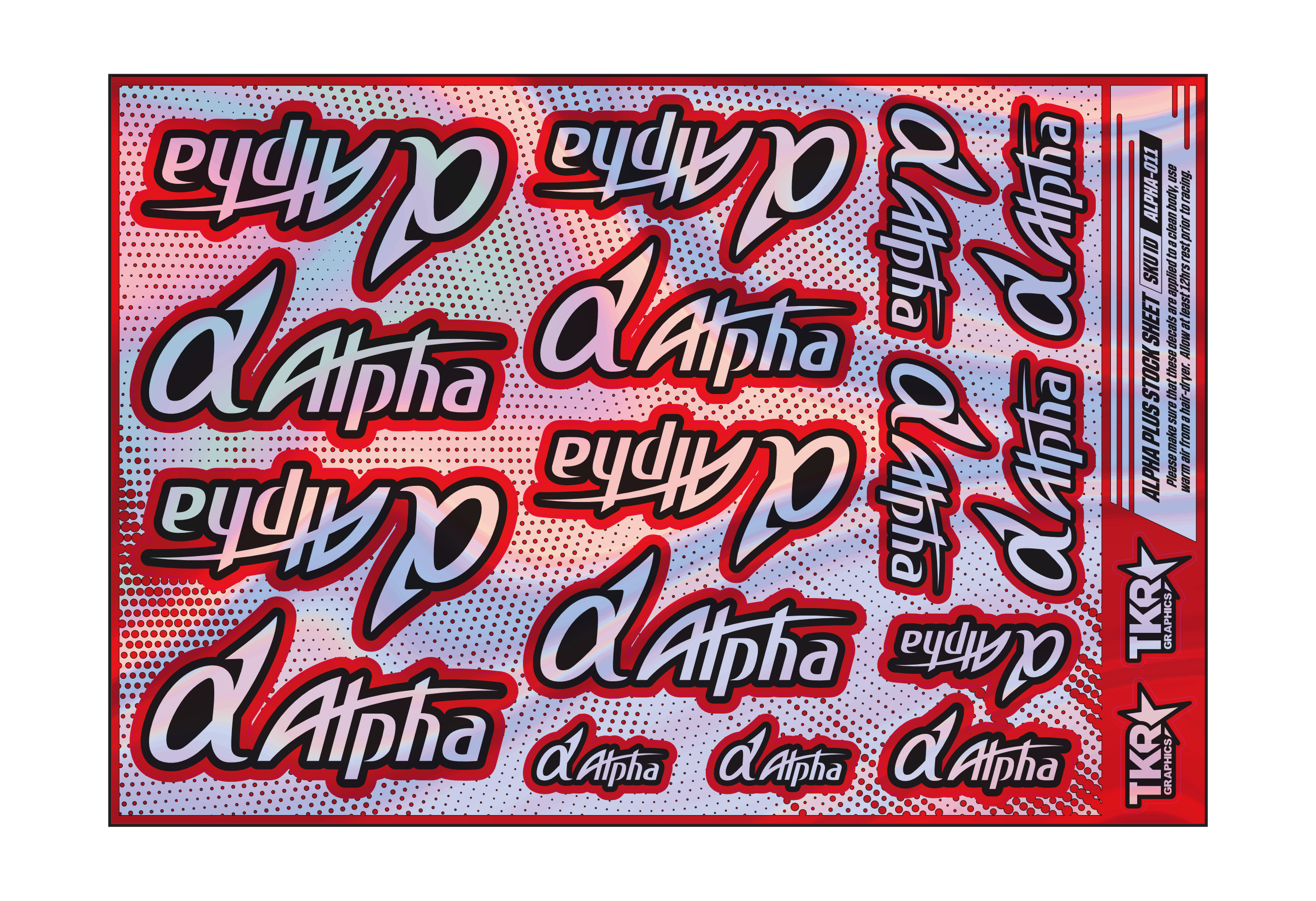 HOLOGRAPHIC ALPHA PLUS ENGINES A5 STOCK SHEET