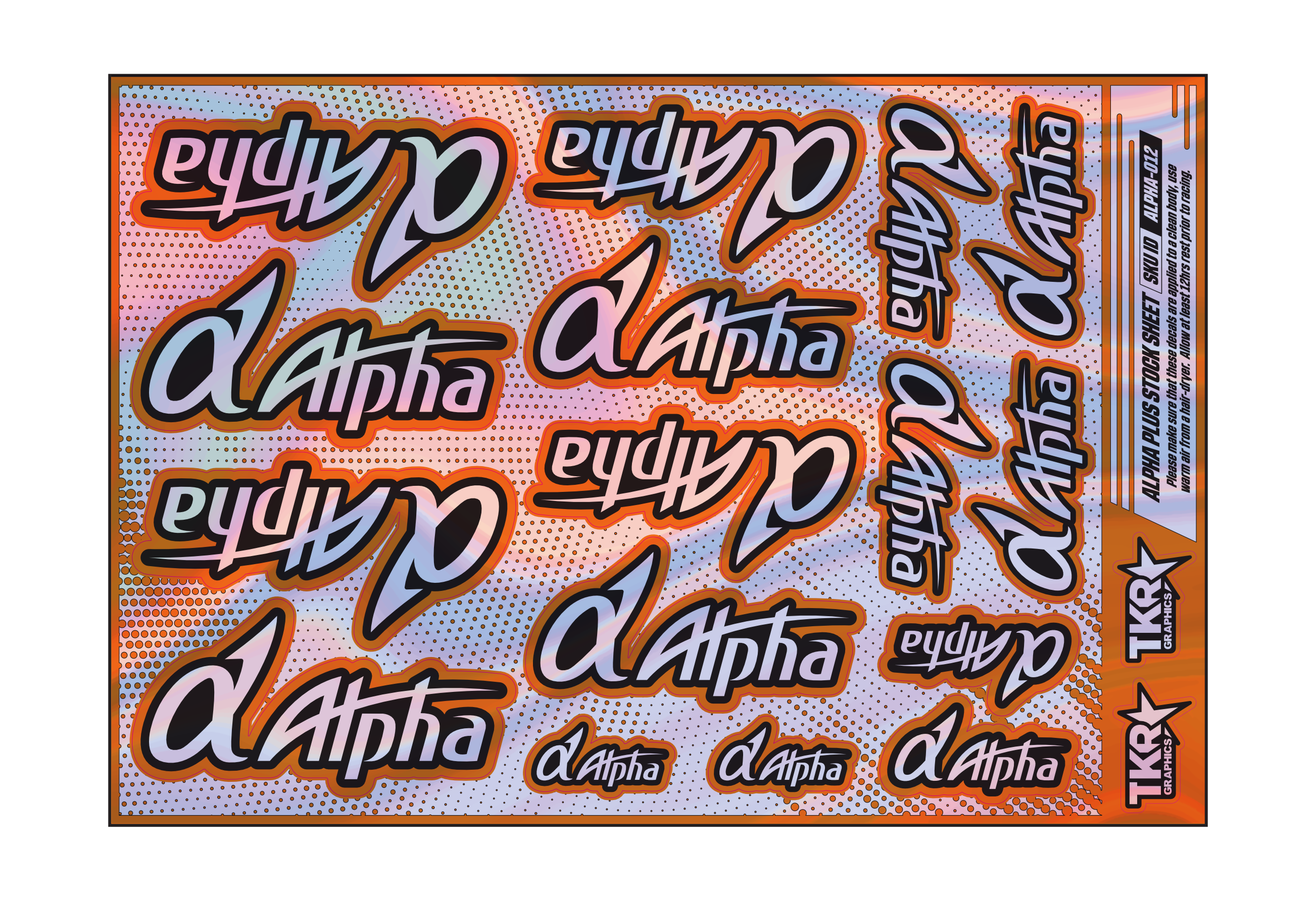 HOLOGRAPHIC ALPHA PLUS ENGINES A5 STOCK SHEET